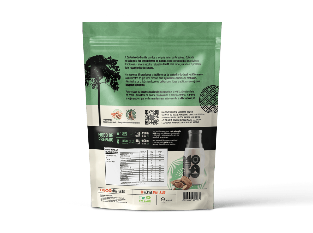 Leite Vegetal em Pó de Castanha-do-Brasil 480g (2un) [BF]