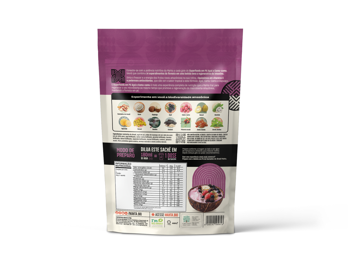 Shake de Superfoods Amazônicos - Açaí e Camu-Camu 840g [BF]