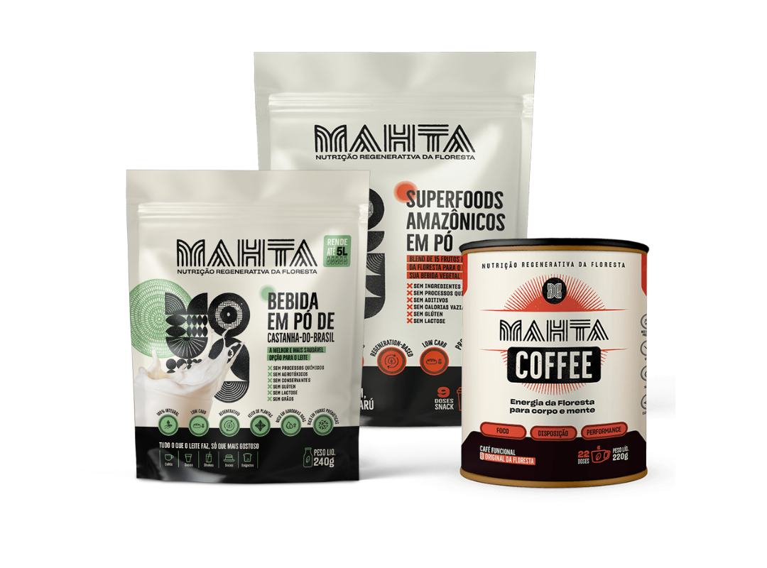 [KIT] 1 Mahta Coffee (220g) + 1 Superfood (360g) + 1 Leite de Castanha (240g) - 10%OFF