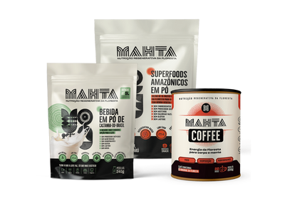 [KIT] 1 Mahta Coffee (220g) + 1 Superfood (360g) + 1 Leite de Castanha (240g) - 10%OFF
